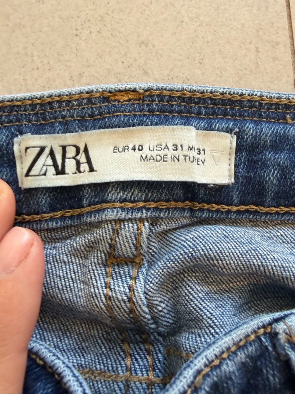 Zara Men Distressed Skinny Jeans Size 31 Ripped Denim Slim Fit - Picture 3 of 6